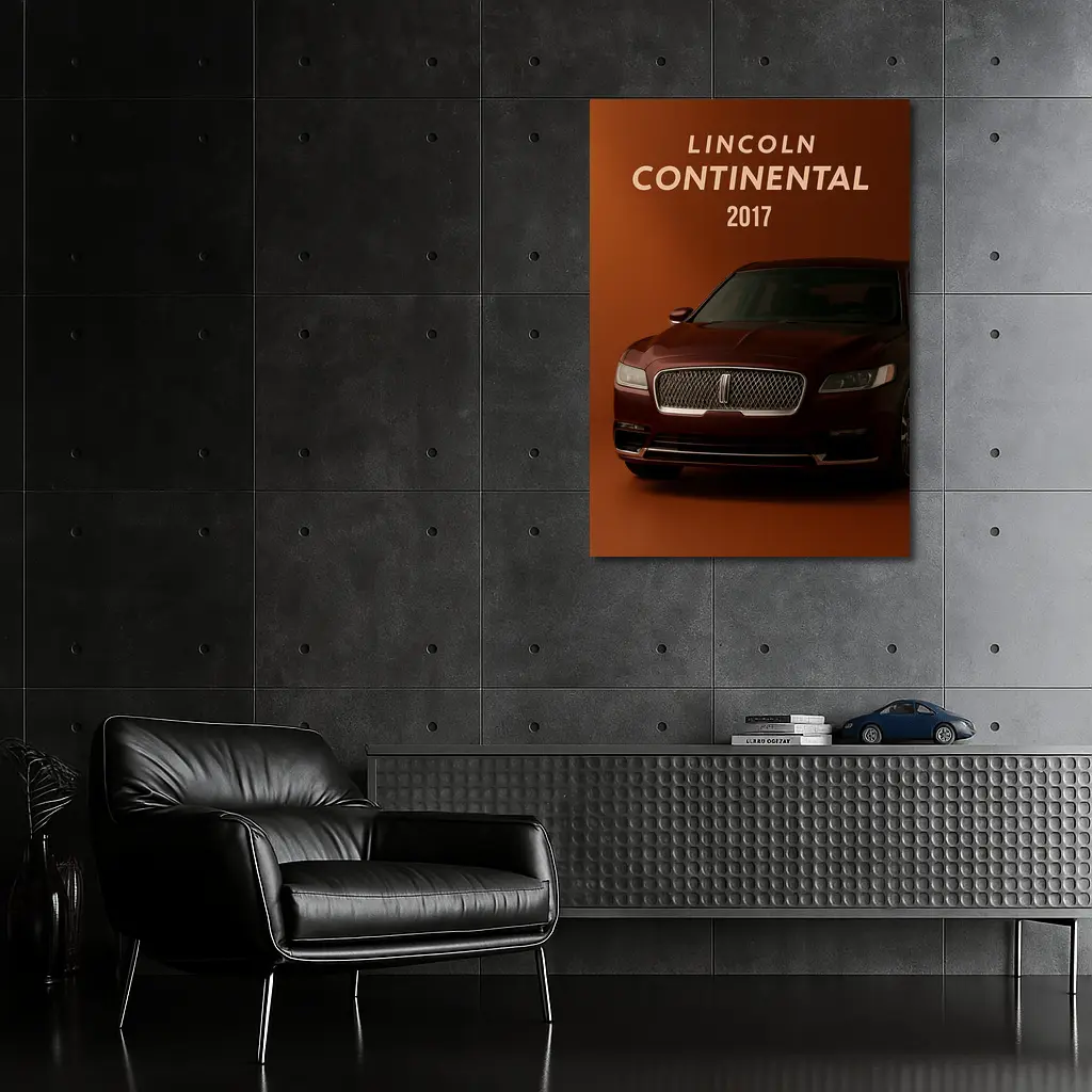Lincoln Continental 2017 Deep Red Studio – Wall Art