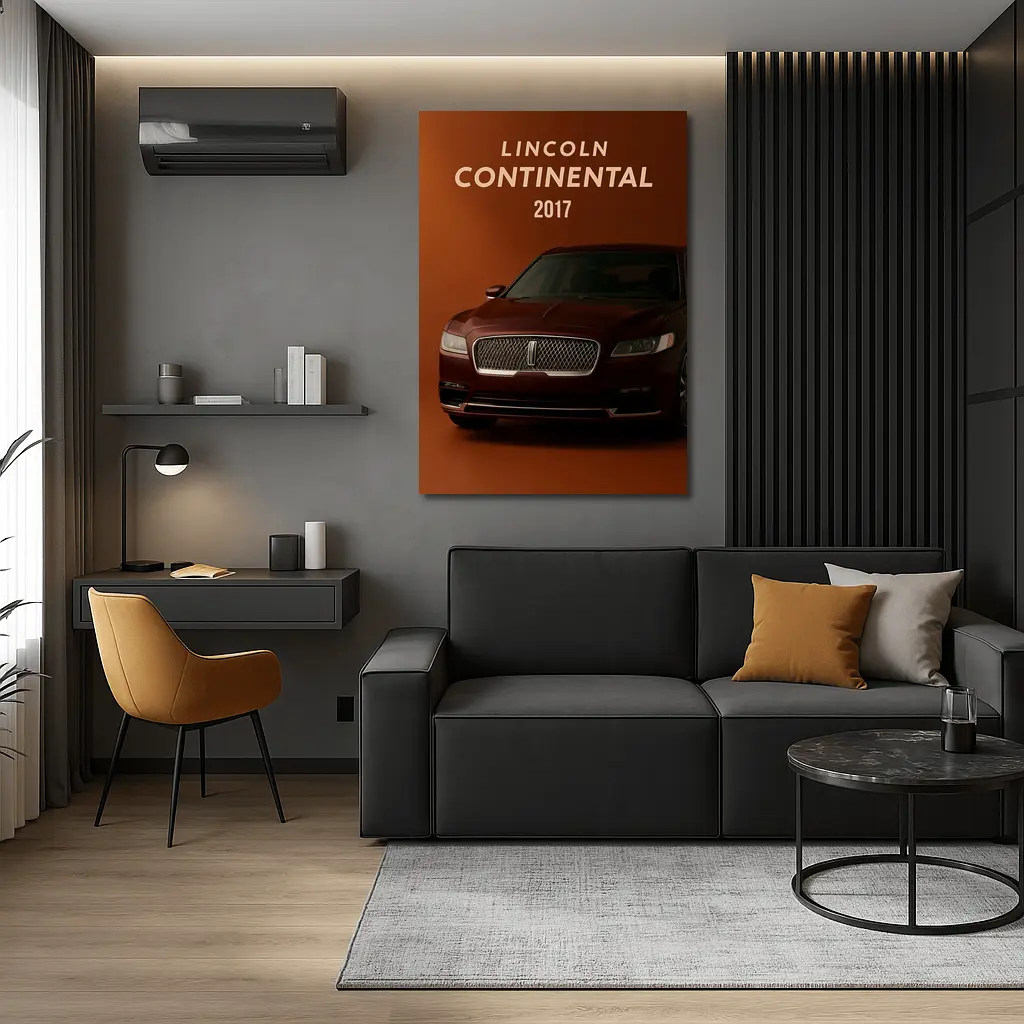 Lincoln Continental 2017 Deep Red Studio – Wall Art