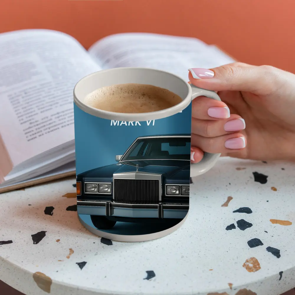 Lincoln Continental Mark VI Blue Studio – Mugs