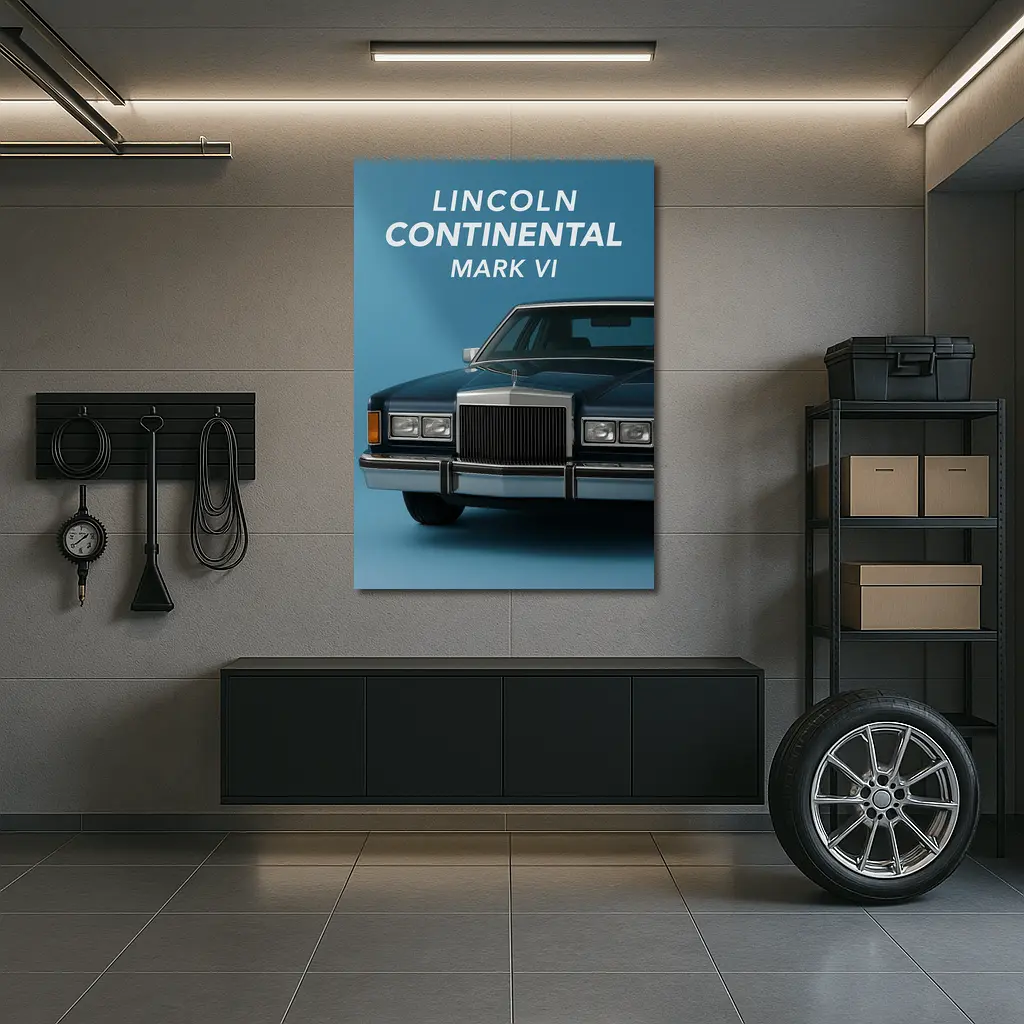 Lincoln Continental Mark VI Blue Studio – Wall Art