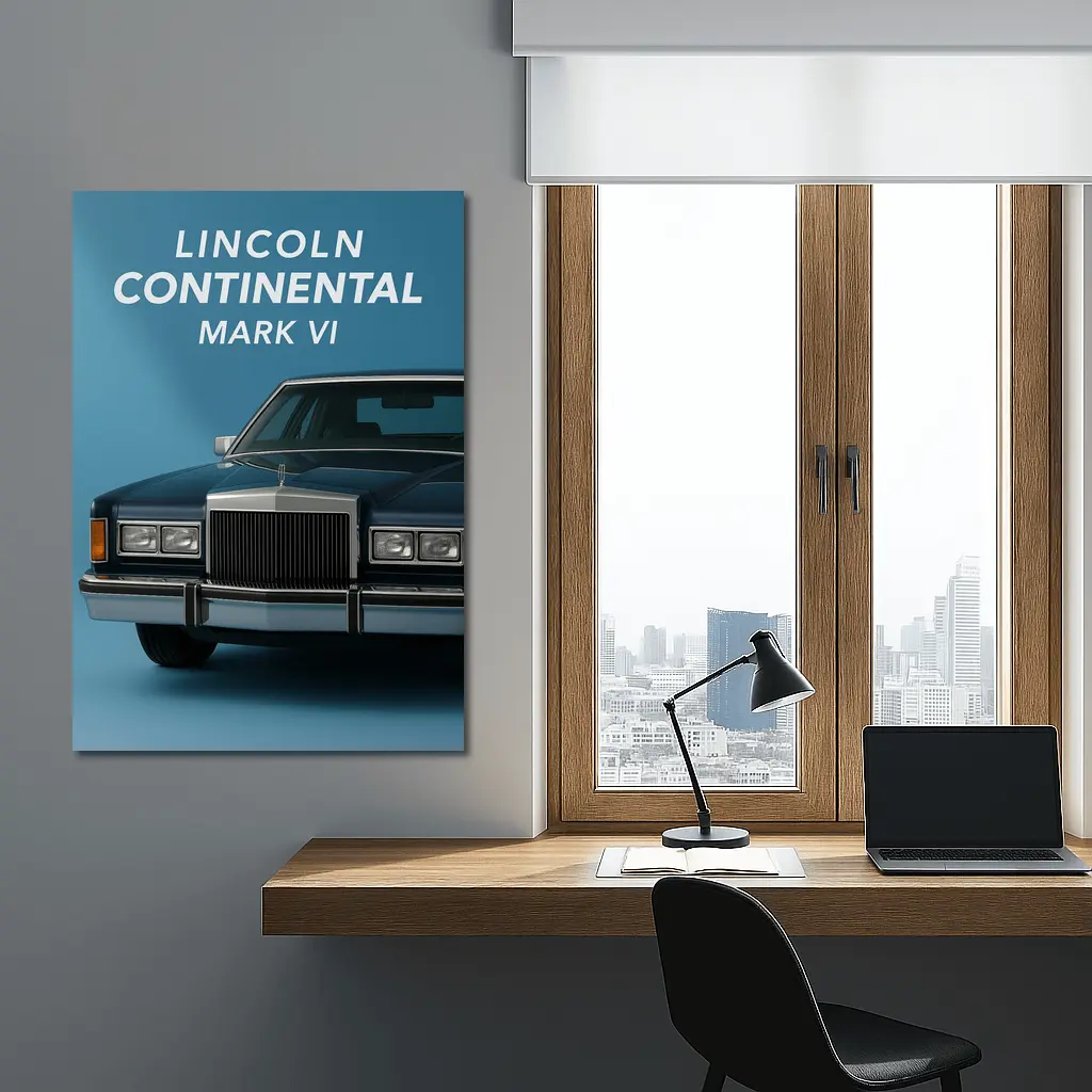 Lincoln Continental Mark VI Blue Studio – Wall Art
