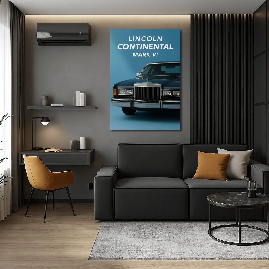 Lincoln Continental Mark VI Blue Studio – Wall Art