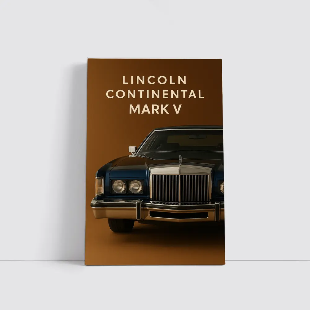 Lincoln Continental Mark V Brown Background – Wall Art