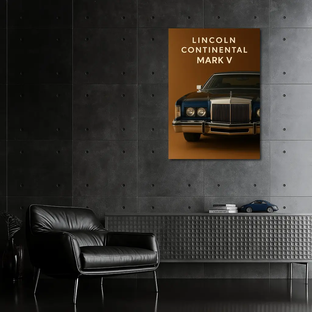 Lincoln Continental Mark V Brown Background – Wall Art