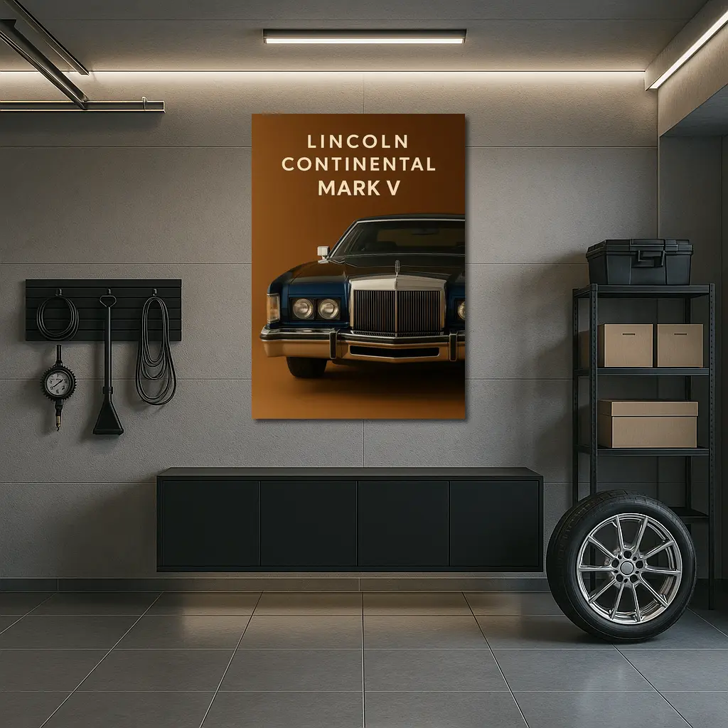 Lincoln Continental Mark V Brown Background – Wall Art