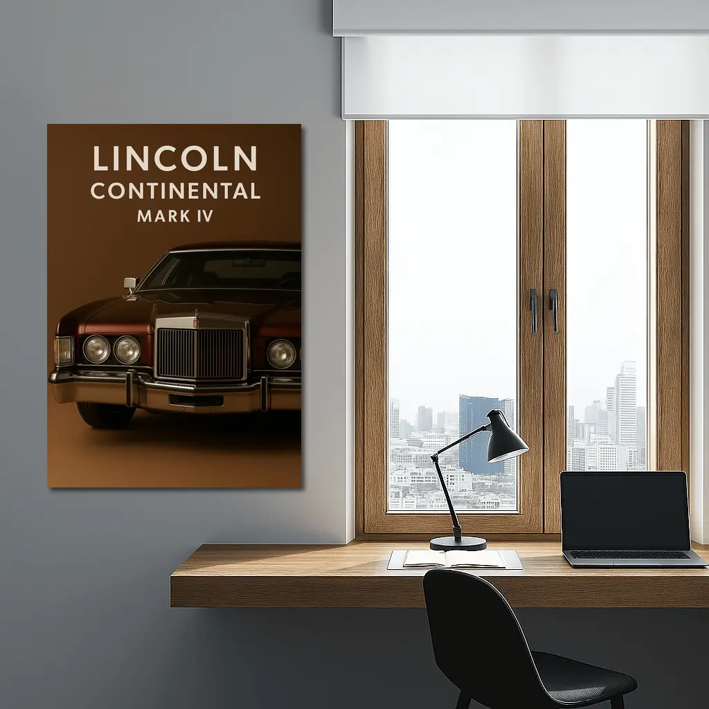 Lincoln Continental Mark IV Brown Studio – Wall Art