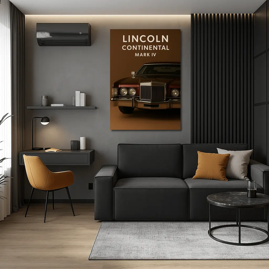 Lincoln Continental Mark IV Brown Studio – Wall Art