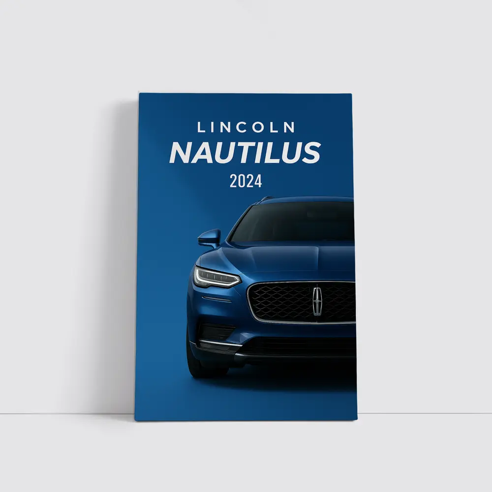 Lincoln Nautilus 2024 Blue SUV Front View – Wall Art