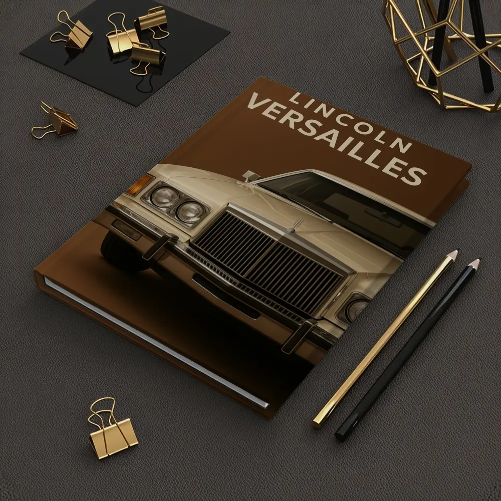 Lincoln Versailles Classic Car Brown Background – Notebooks