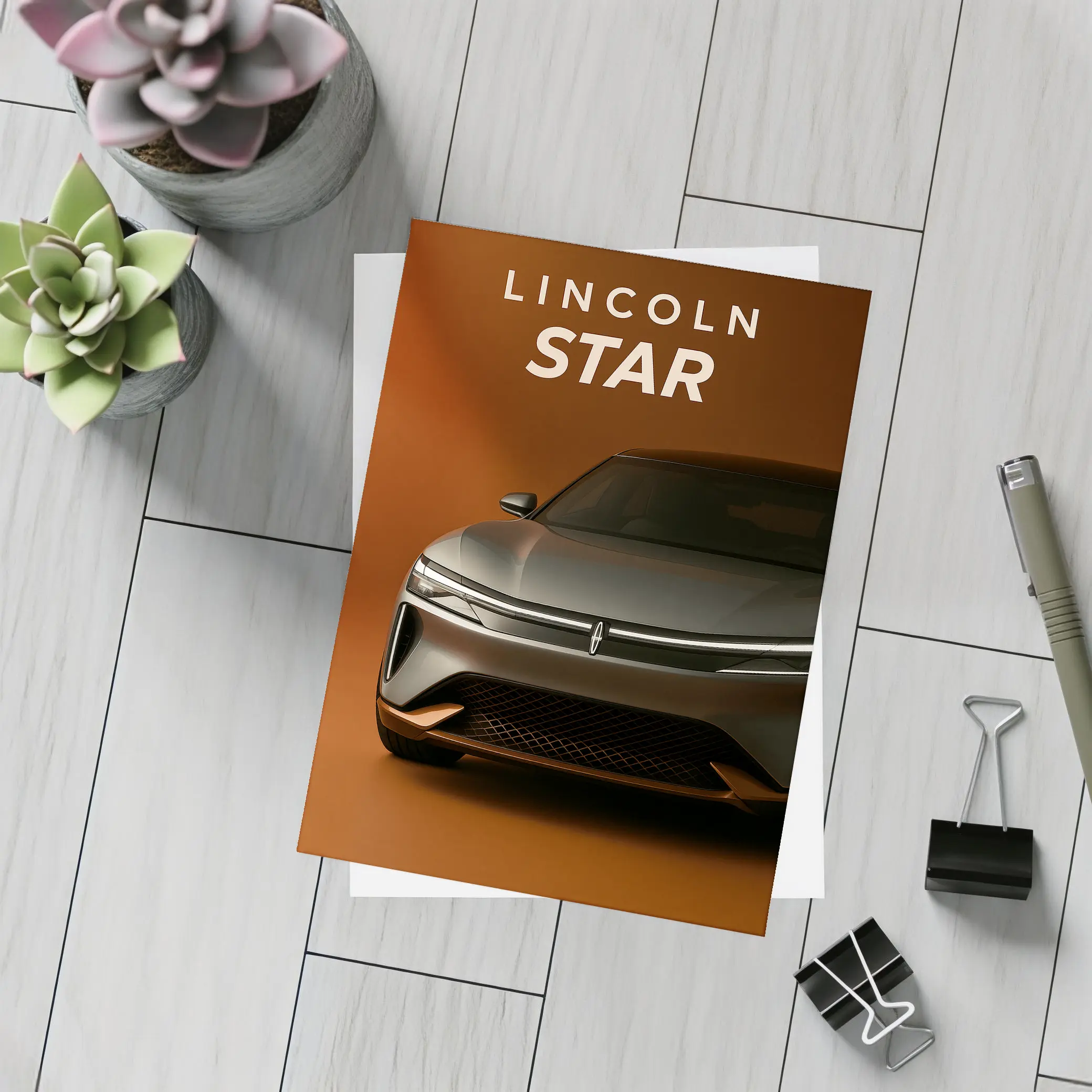 Lincoln Star Concept Car Brown Studio – Postcards