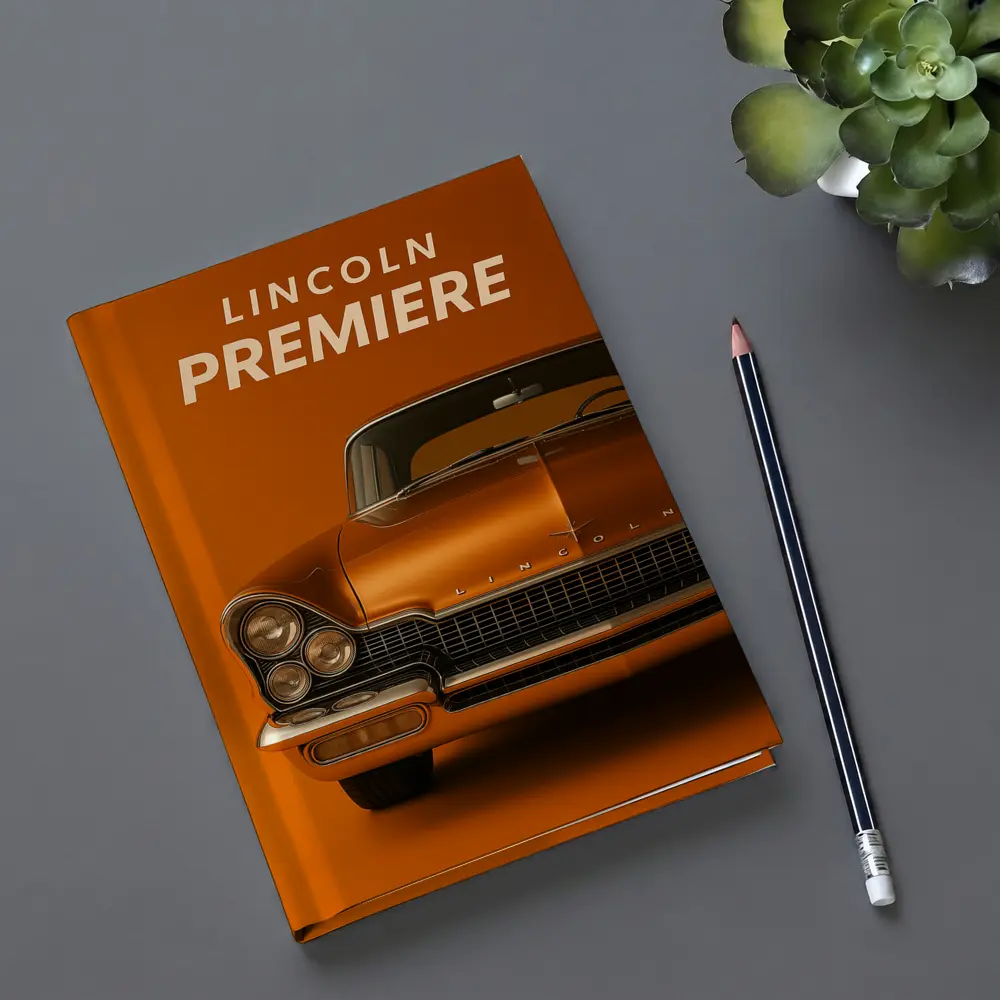 Lincoln Premiere Classic Car Orange Background – Notebooks