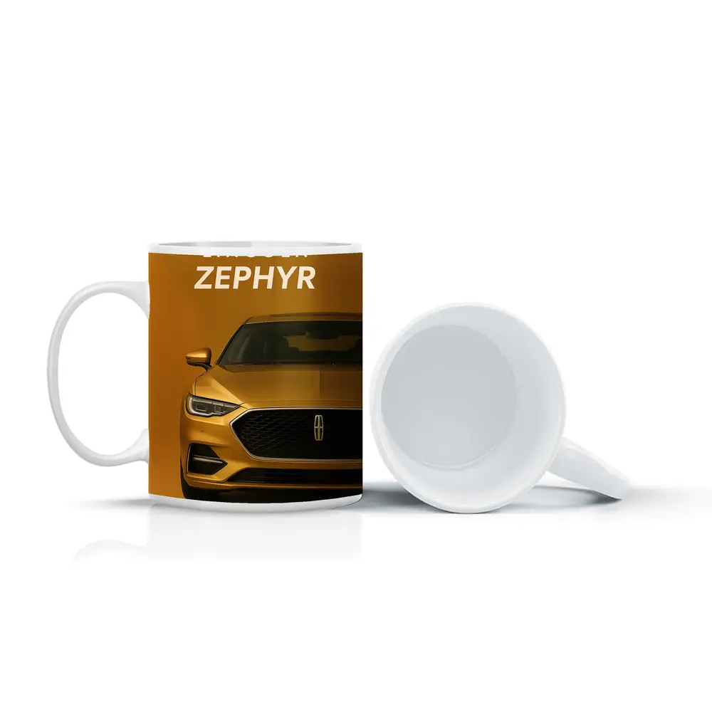 Lincoln Zephyr Gold Front View Art – Mugs