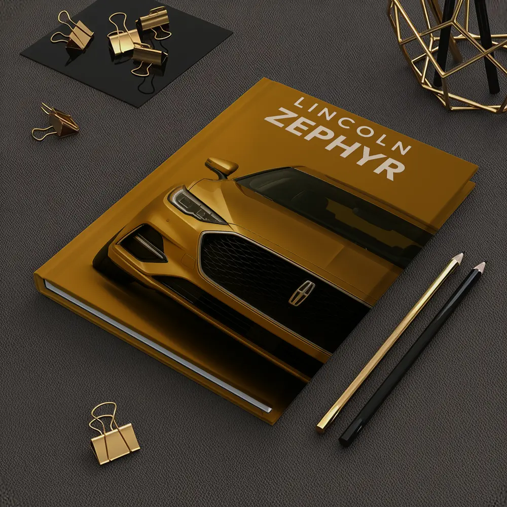 Lincoln Zephyr Gold Front View Art – Notebooks