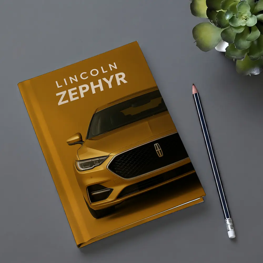Lincoln Zephyr Gold Front View Art – Notebooks