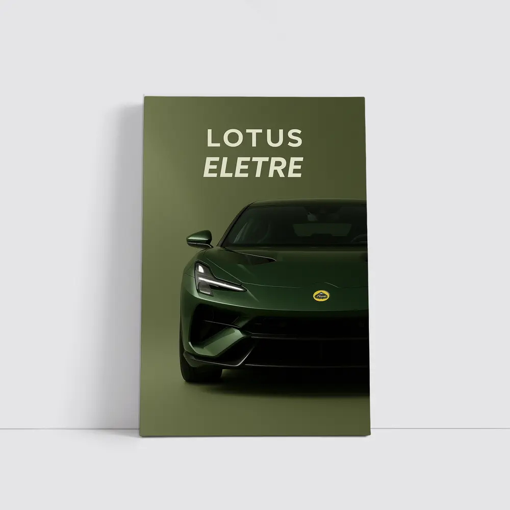 Lotus Eletre Green Electric Sports Car Front – Wall Art
