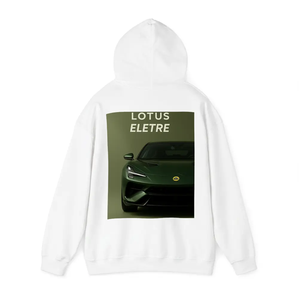 Lotus Eletre Green Electric Sports Car Front – Hoodies