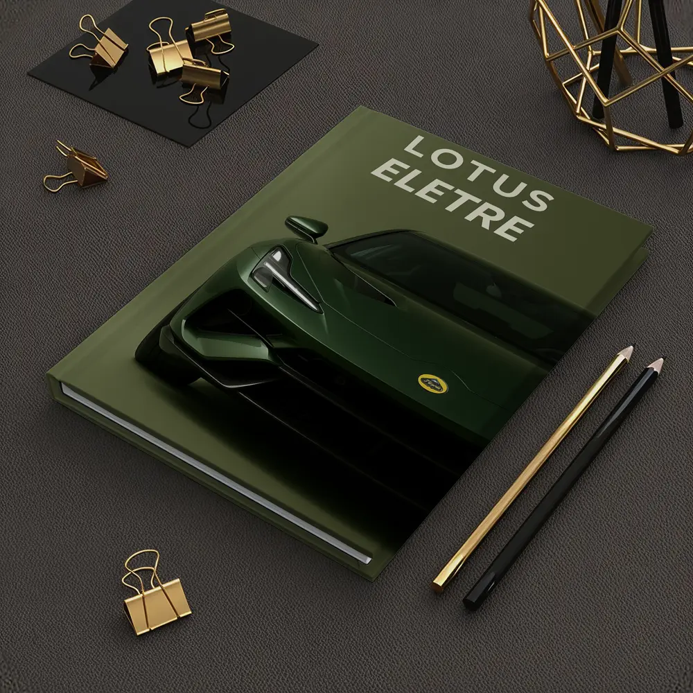 Lotus Eletre Green Electric Sports Car Front – Notebooks
