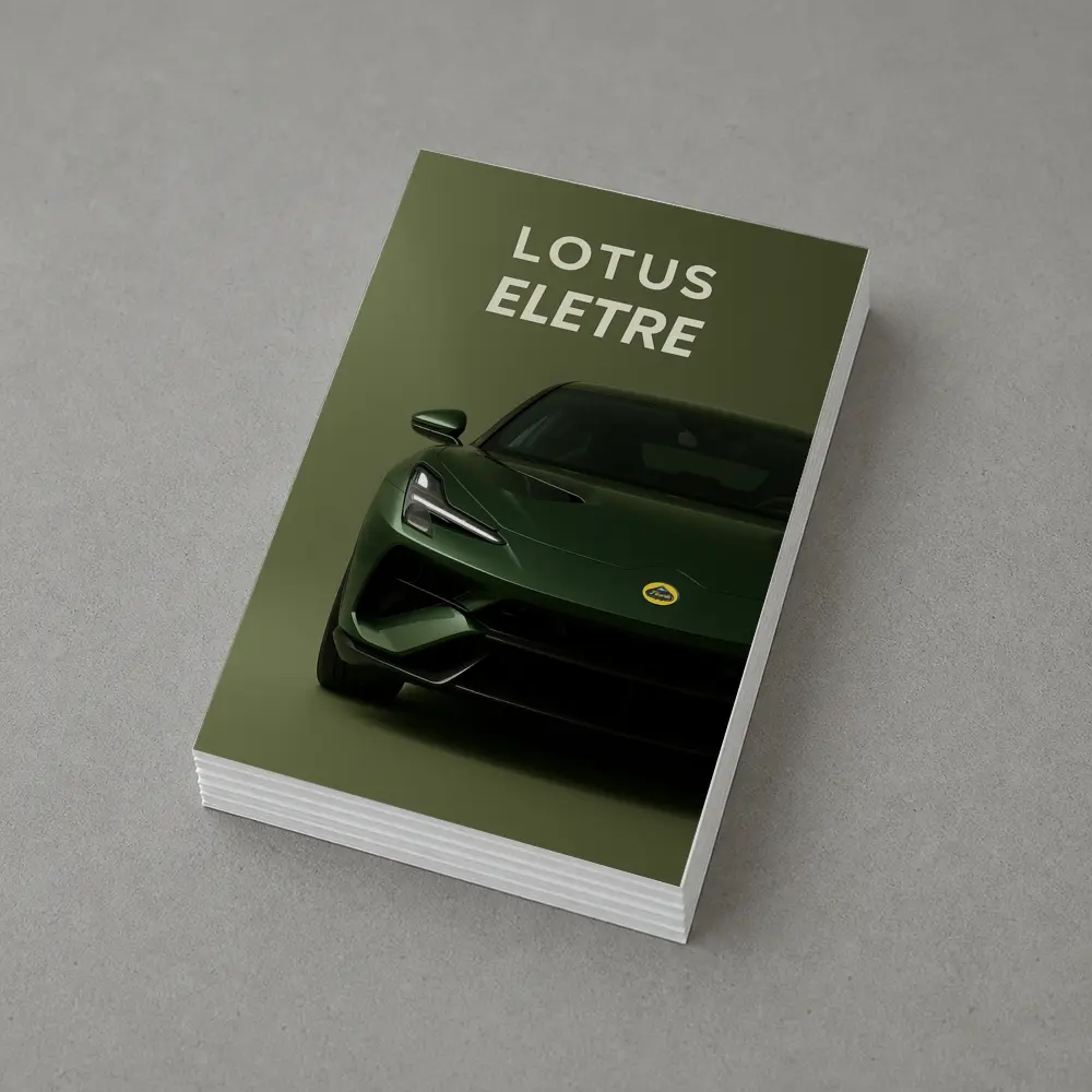 Lotus Eletre Green Electric Sports Car Front – Postcards