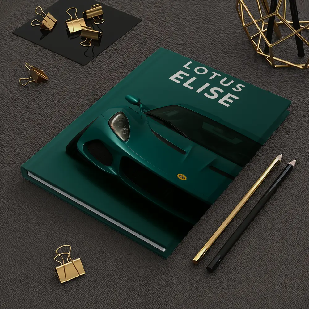 Lotus Elise Front View Green Background – Notebooks