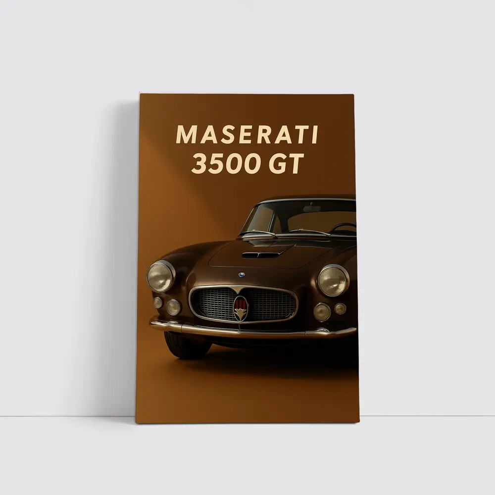 Maserati 3500 GT Classic Brown Studio – Wall Art