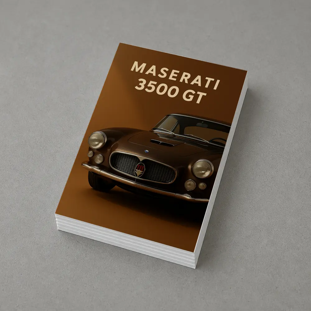 Maserati 3500 GT Classic Brown Studio – Postcards