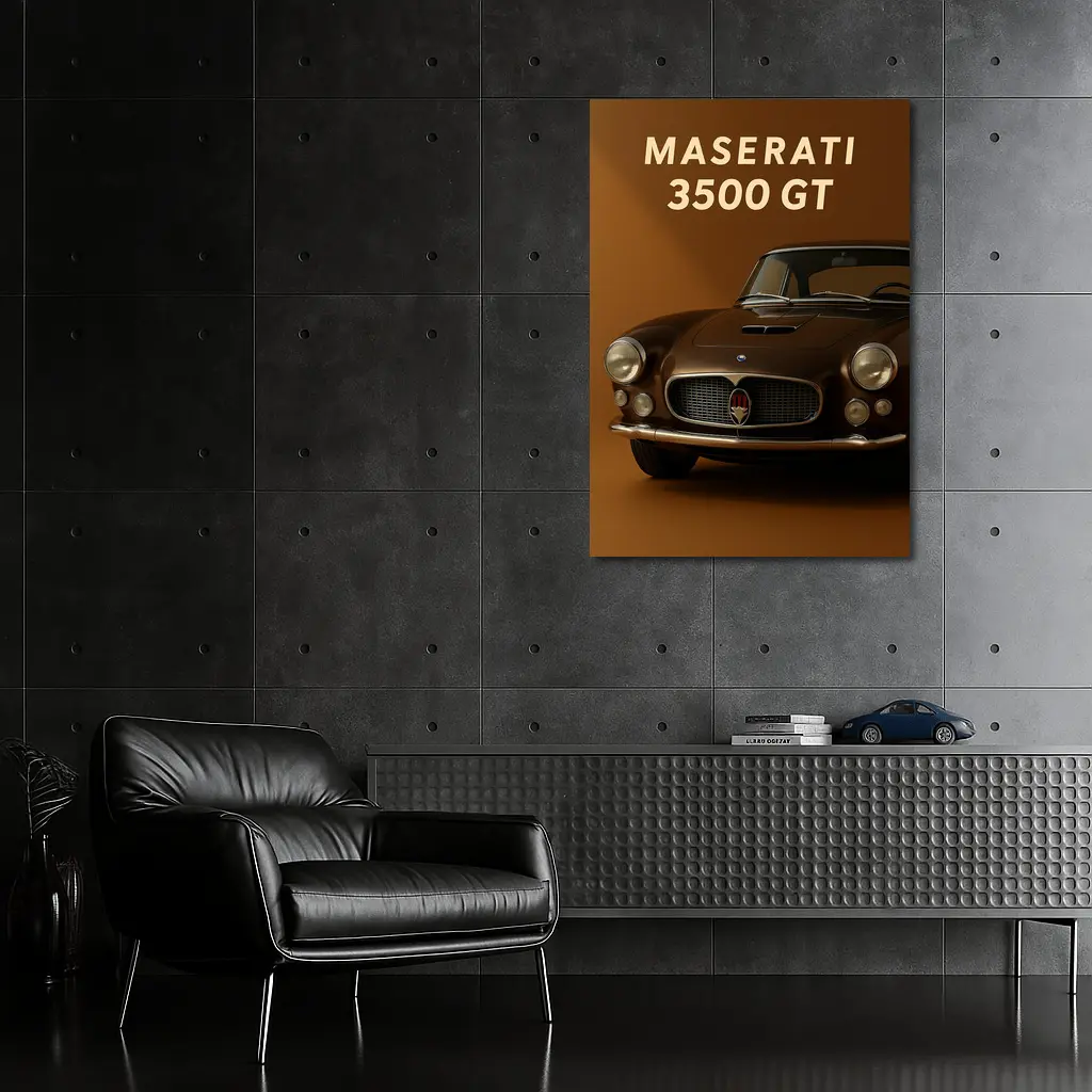 Maserati 3500 GT Classic Brown Studio – Wall Art