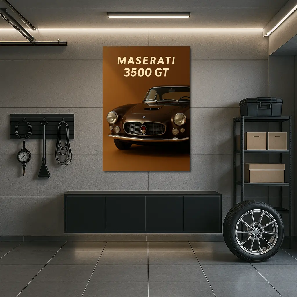 Maserati 3500 GT Classic Brown Studio – Wall Art