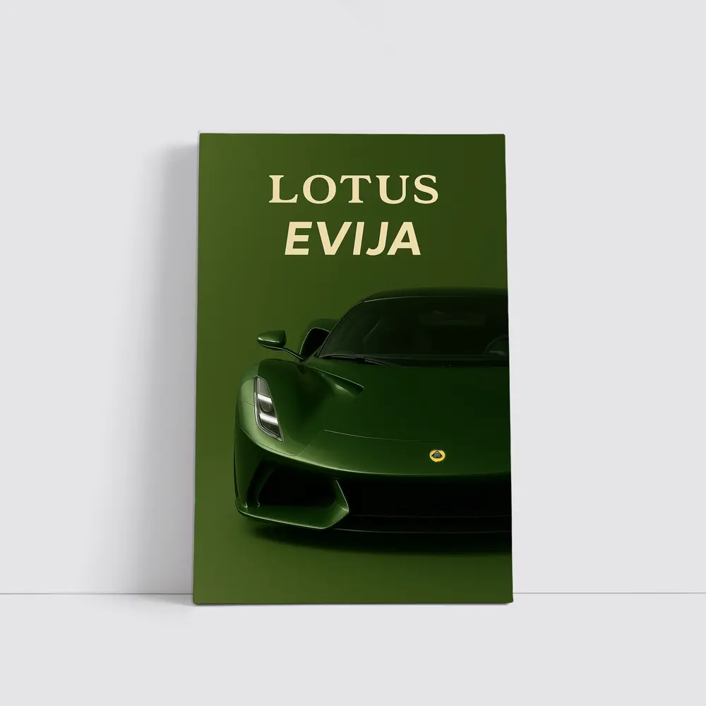 Lotus Evija Green Supercar Front View – Wall Art