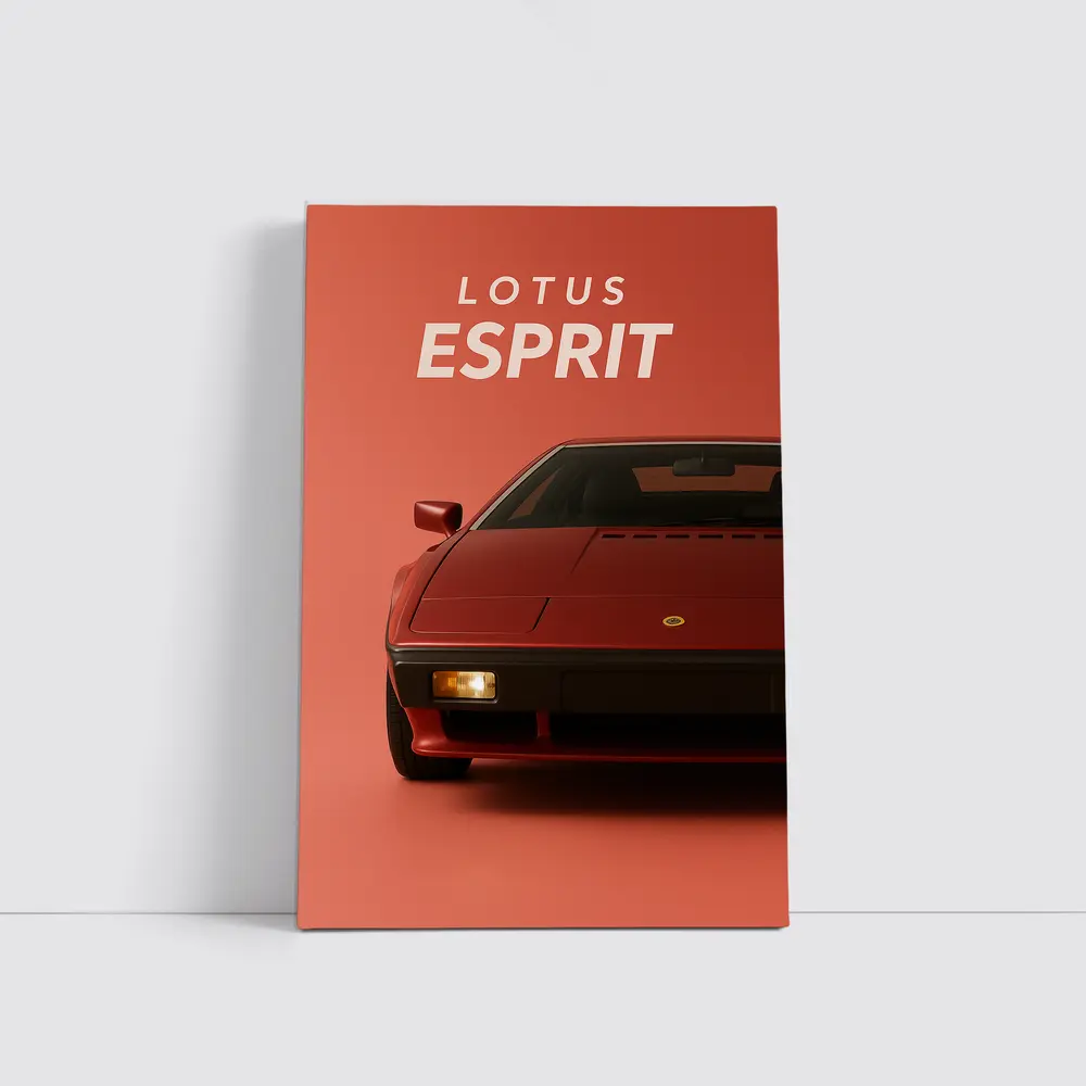 Lotus Esprit Red Minimal Car Art – Wall Art