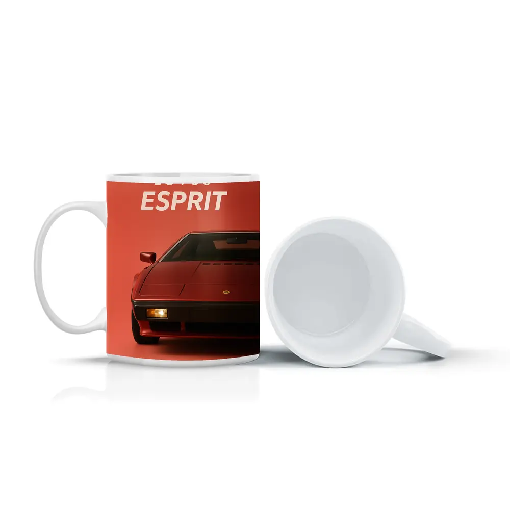 Lotus Esprit Red Minimal Car Art – Mugs
