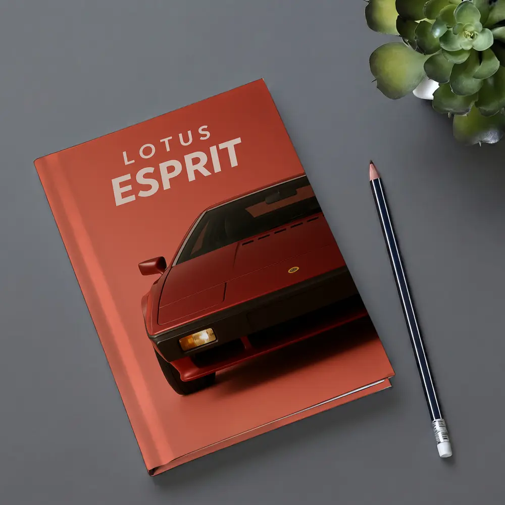 Lotus Esprit Red Minimal Car Art – Notebooks