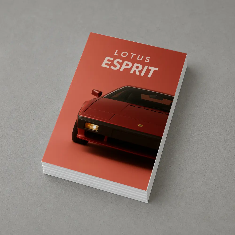Lotus Esprit Red Minimal Car Art – Postcards