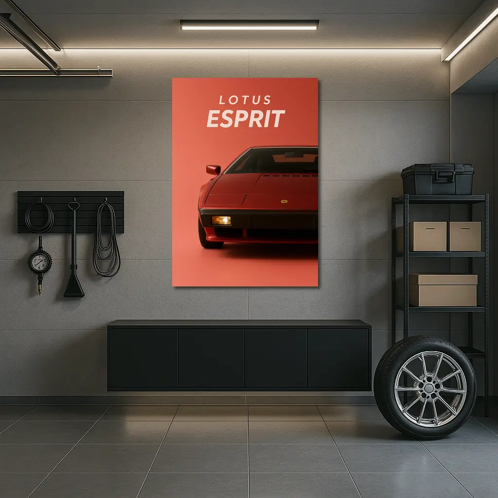 Lotus Esprit Red Minimal Car Art – Wall Art