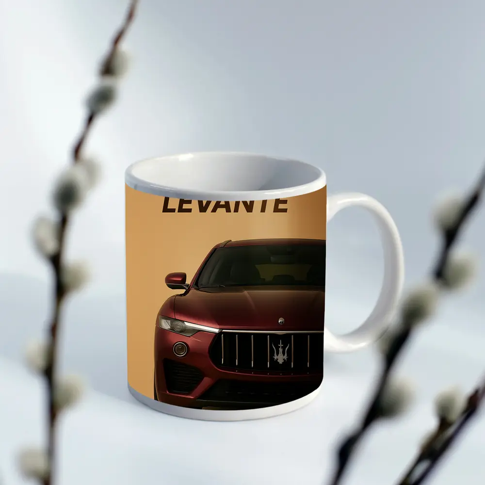 Maserati Levante SUV Deep Red Front View – Mugs