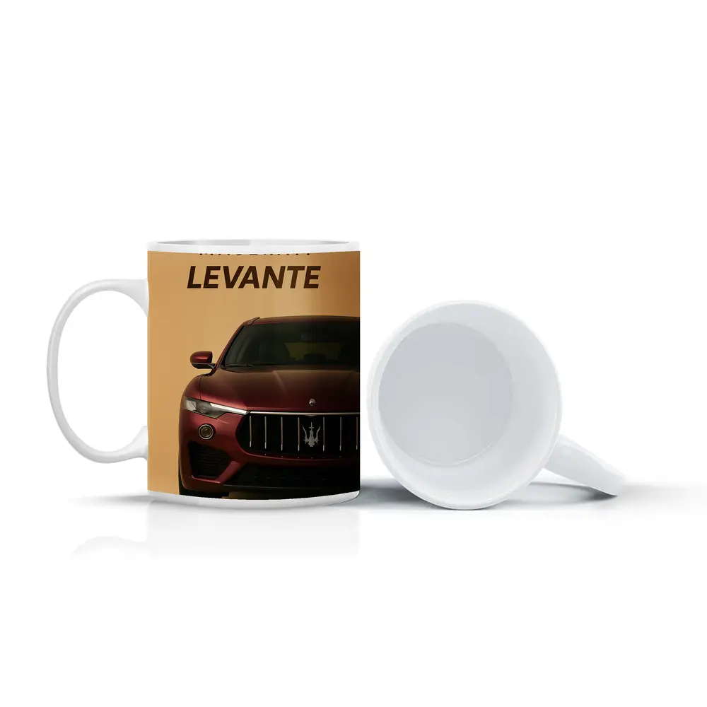 Maserati Levante SUV Deep Red Front View – Mugs