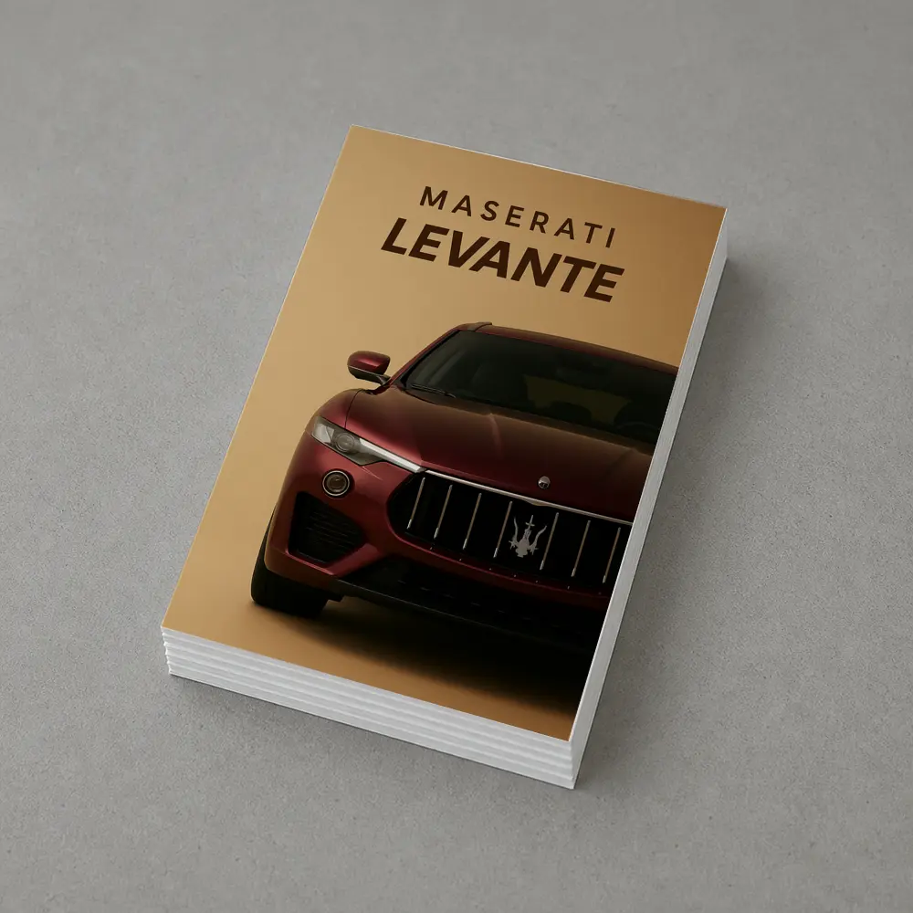 Maserati Levante SUV Deep Red Front View – Postcards