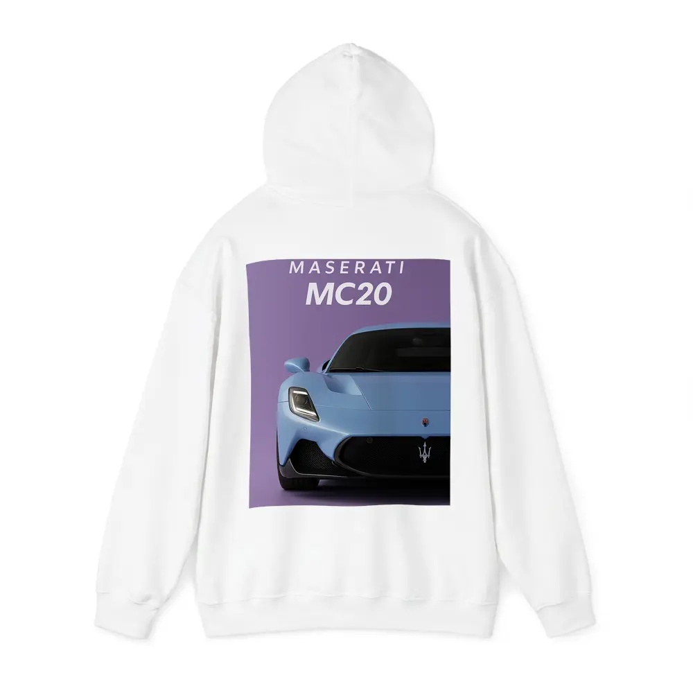 Maserati MC20 Supercar Purple Studio Background – Hoodies