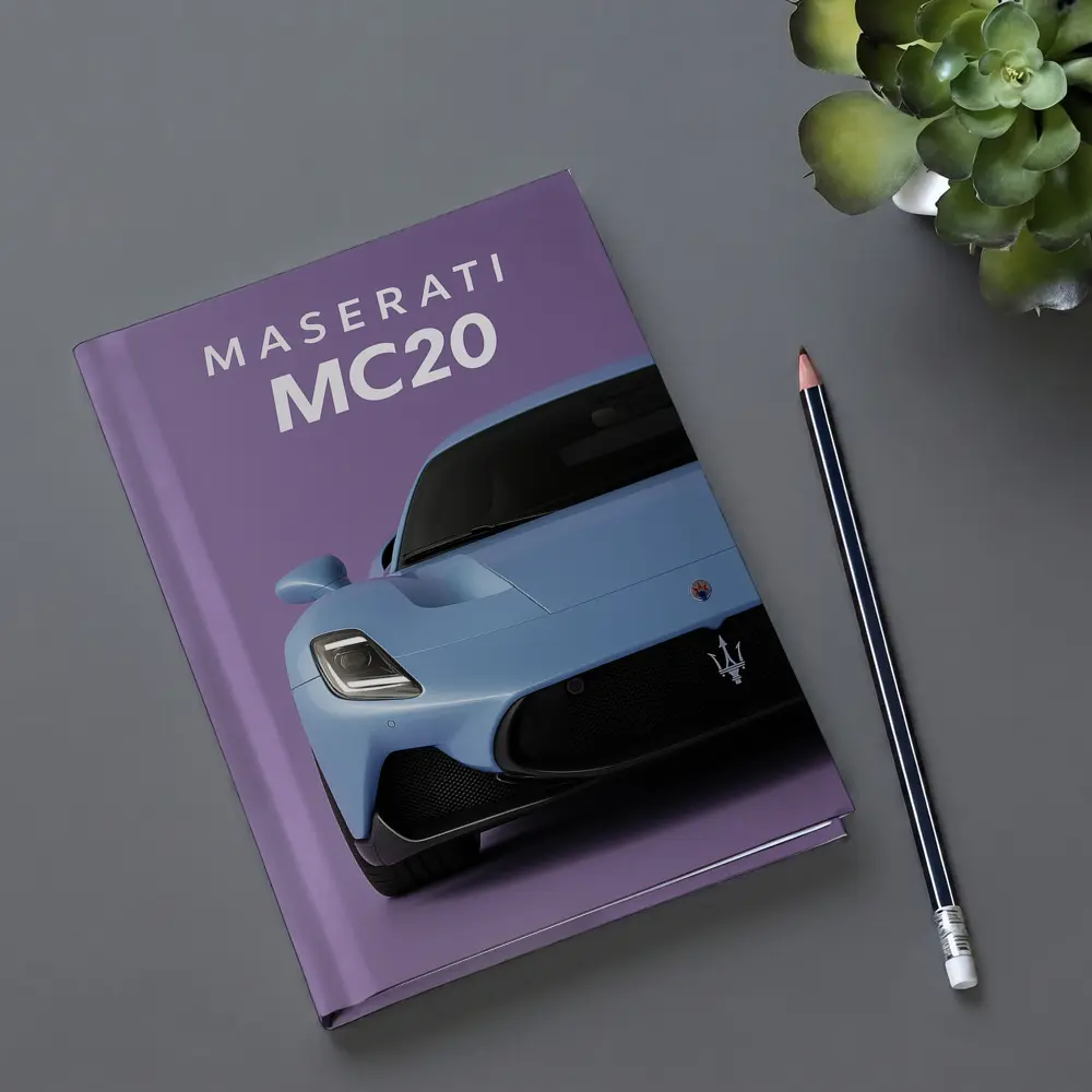 Maserati MC20 Supercar Purple Studio Background – Notebooks