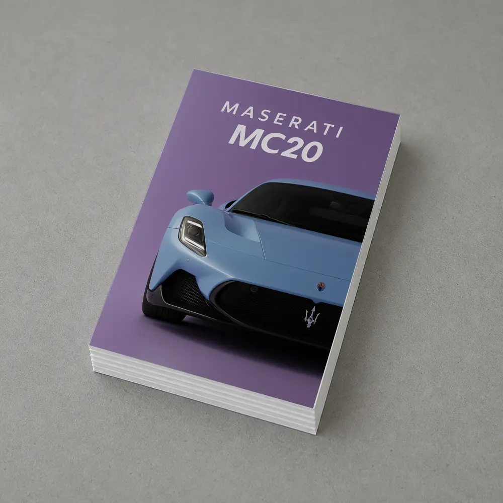 Maserati MC20 Supercar Purple Studio Background – Postcards
