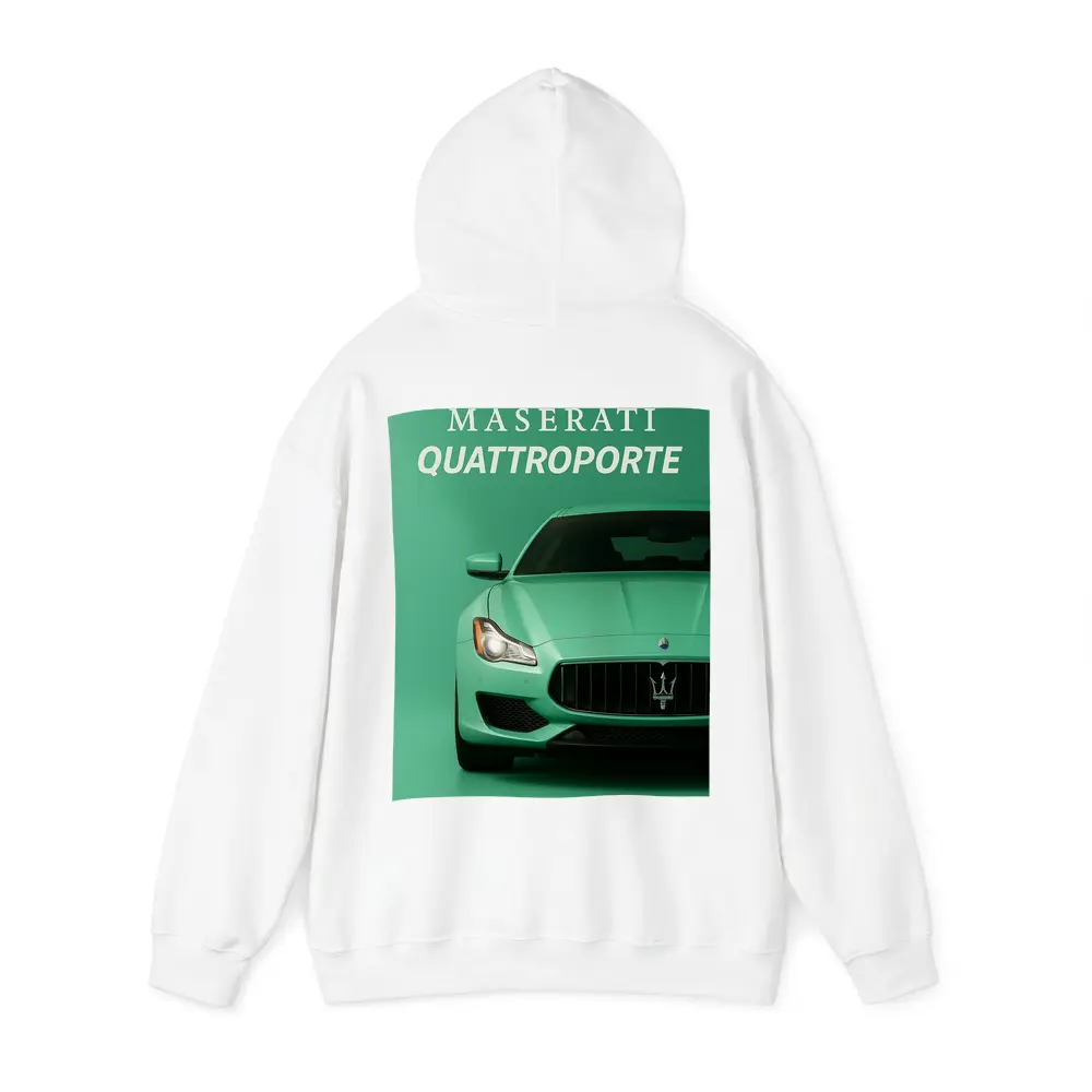 Maserati Quattroporte Mint Green Front View – Hoodies