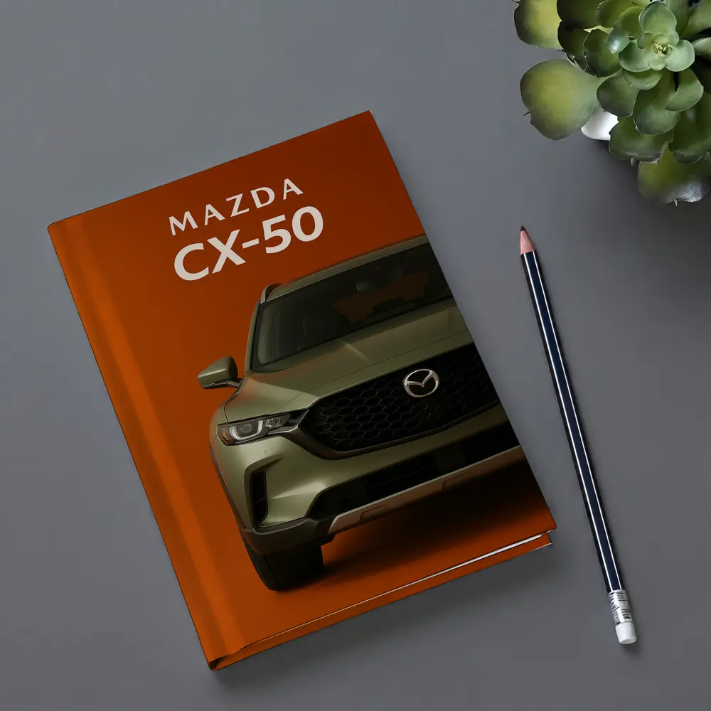 Mazda CX-50 Front View Orange Background – Notebooks