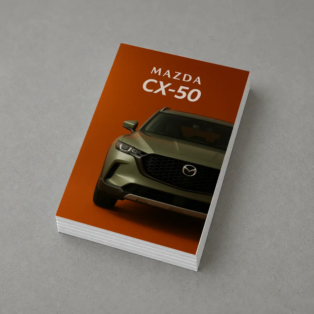Mazda CX-50 Front View Orange Background – Postcards