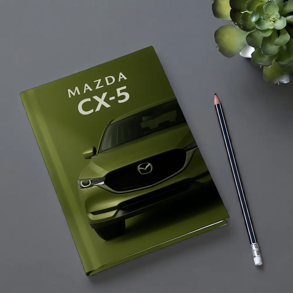 Mazda CX-5 Front View Green Background – Notebooks