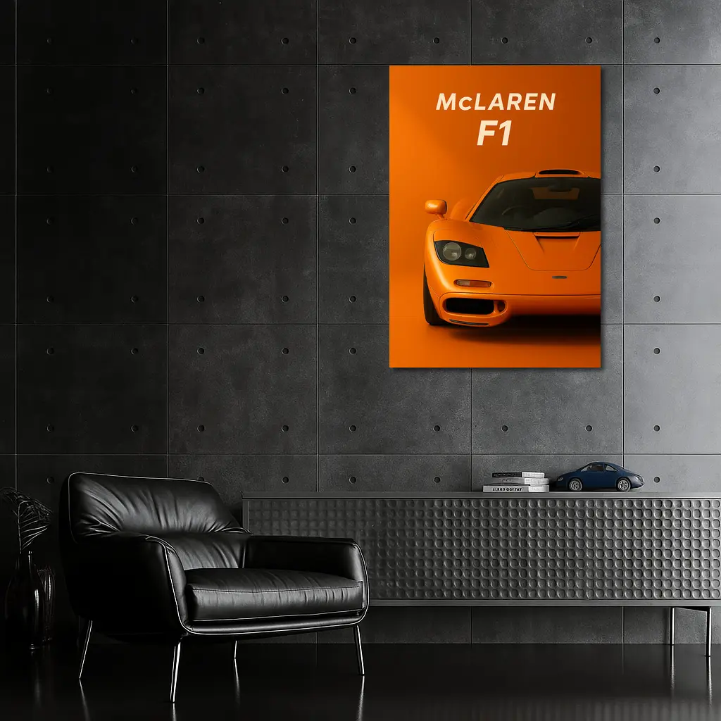 McLaren F1 Orange Studio Art Print – Wall Art