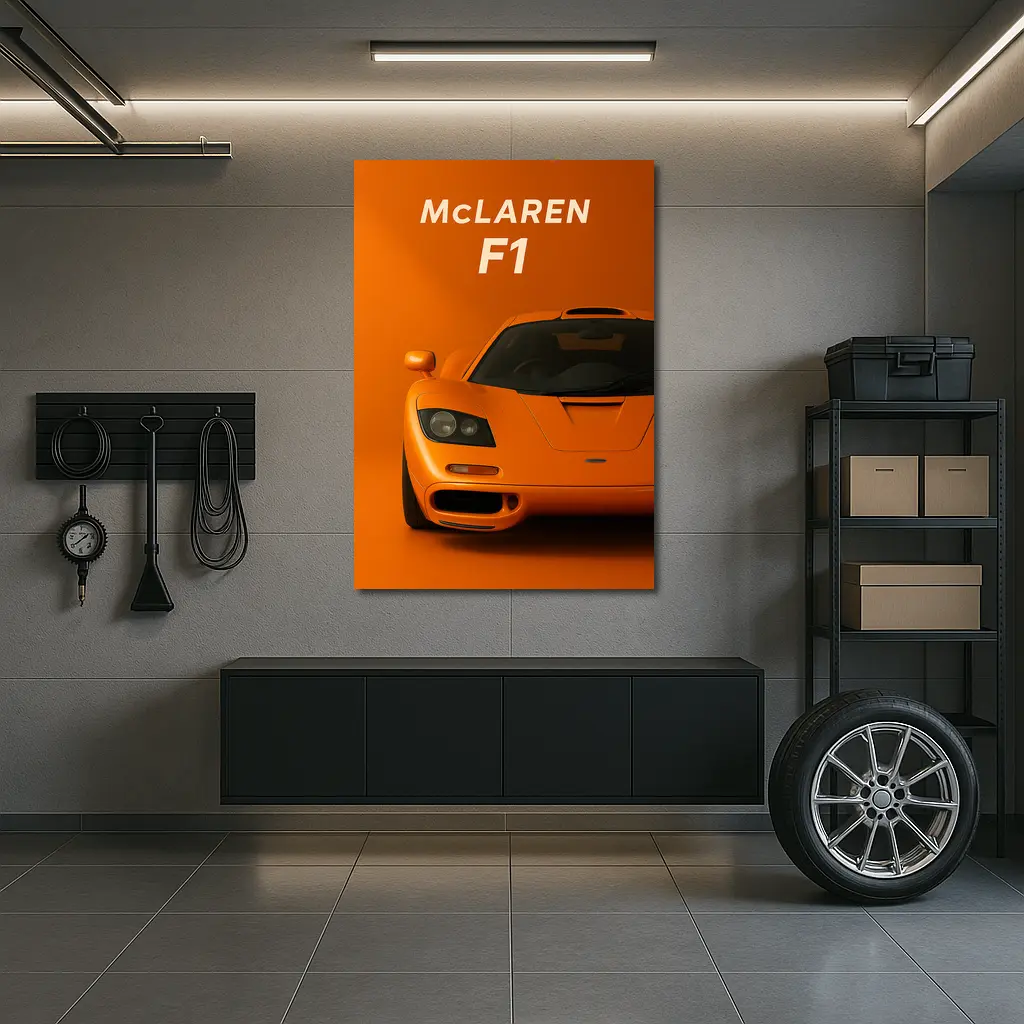 McLaren F1 Orange Studio Art Print – Wall Art