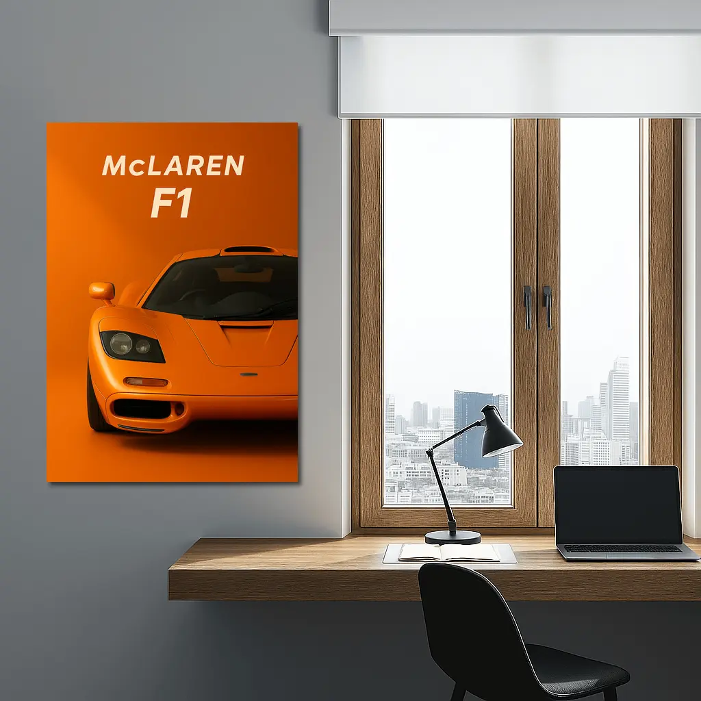McLaren F1 Orange Studio Art Print – Wall Art