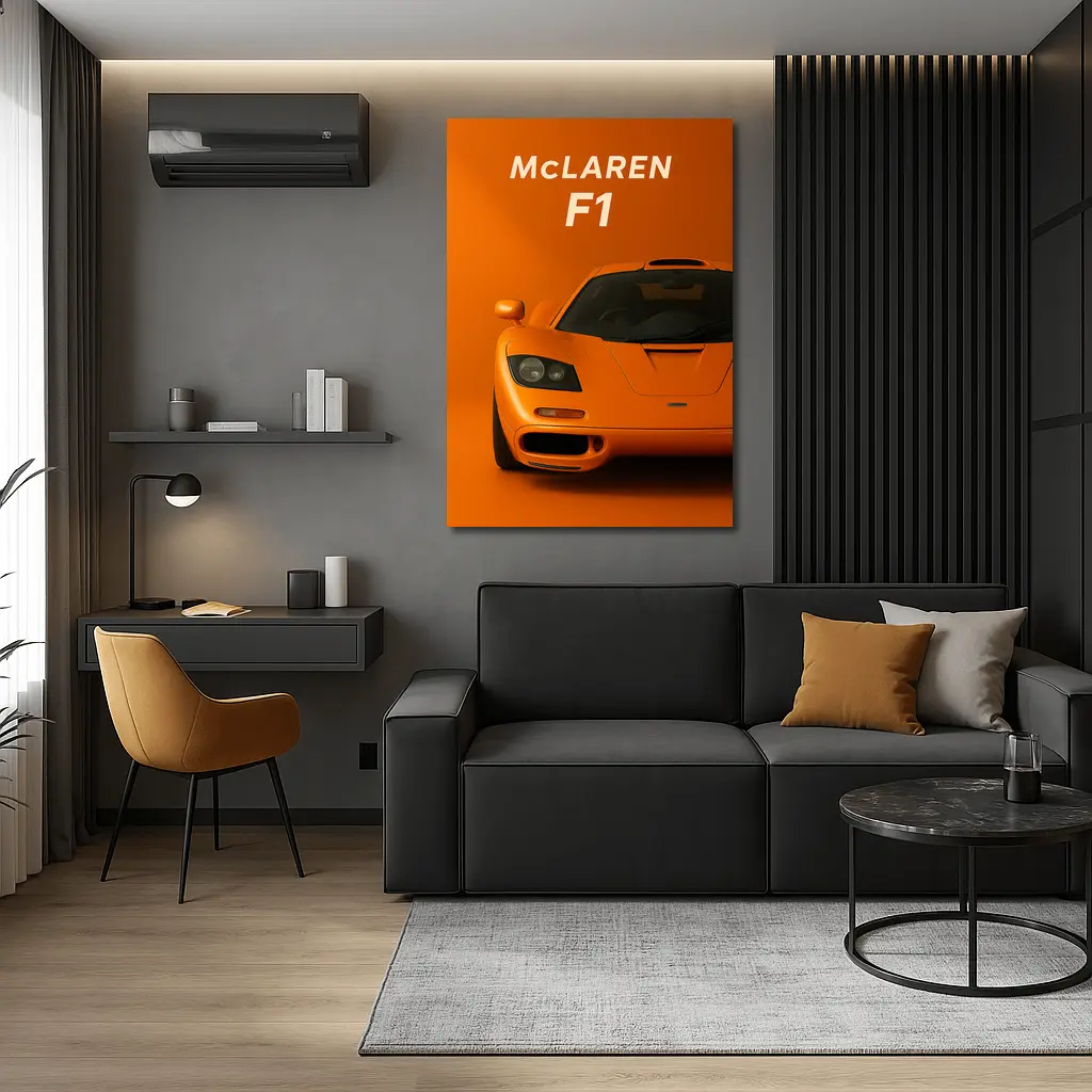 McLaren F1 Orange Studio Art Print – Wall Art