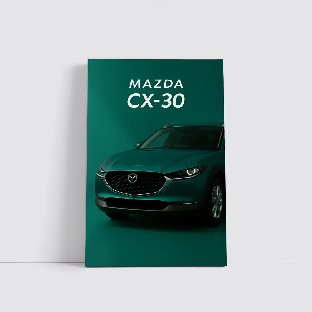 Mazda CX-30 Green SUV Dark Background – Wall Art