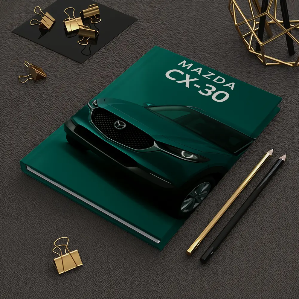 Mazda CX-30 Green SUV Dark Background – Notebooks