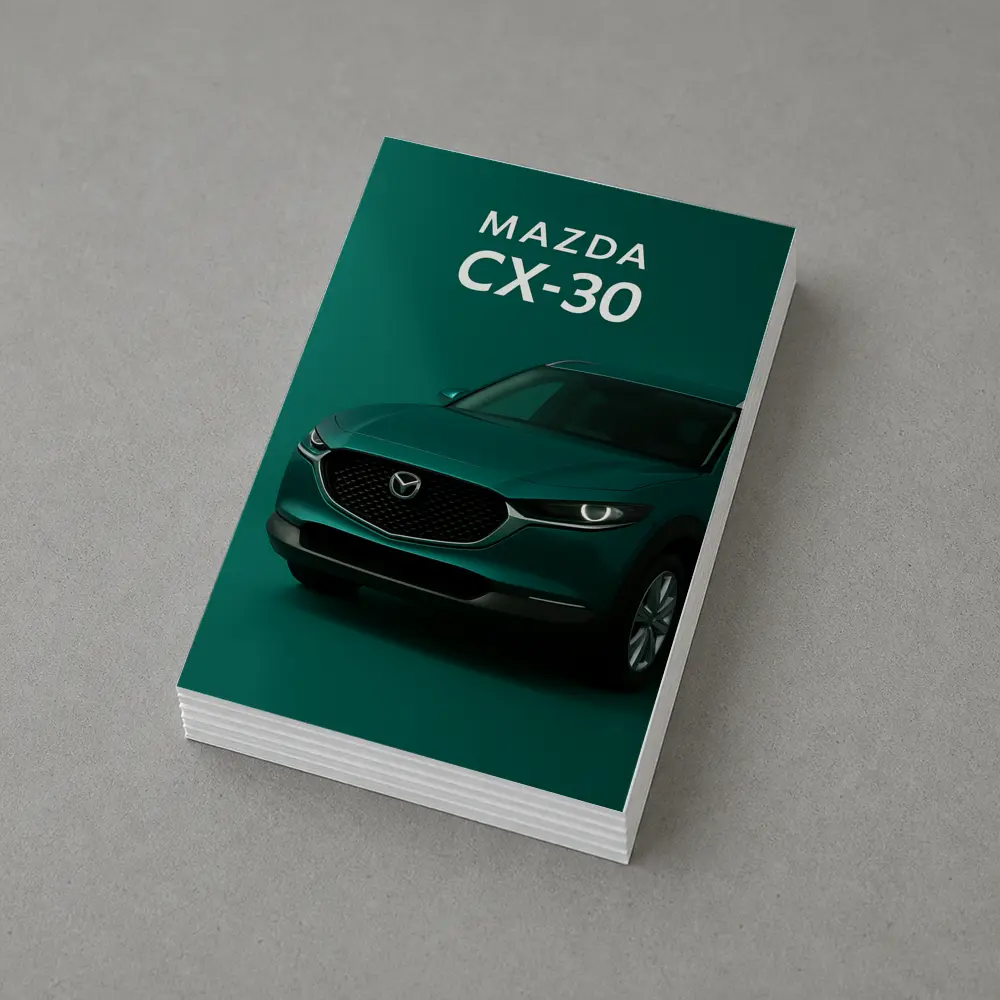 Mazda CX-30 Green SUV Dark Background – Postcards
